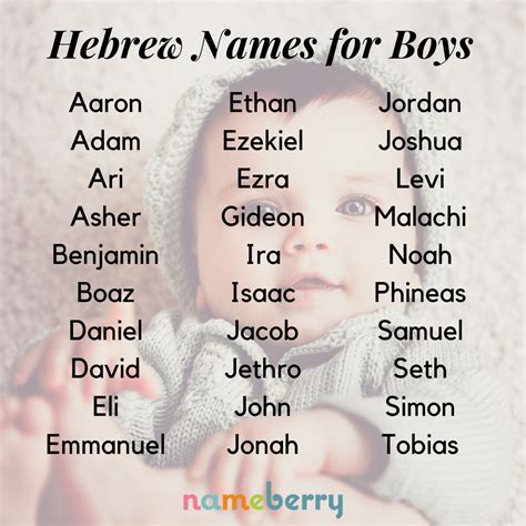 Hebrew boy names and meanings - All Hebrew Names - Hebrew and Israeli names for baby, boys and girls including meaning and numerology, Search over 3000 male and female names by categories. 